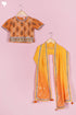 Cotton Lehenga Set In Floral Block Print